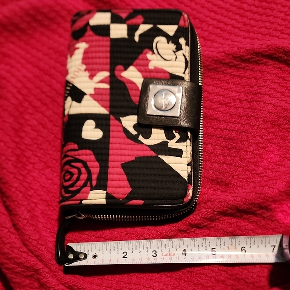 Vera Bradley Black and Pink Floral Wallet - Picture 2 of 7